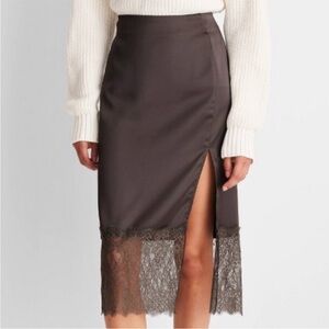 Future Collective Brown Lace Skirt